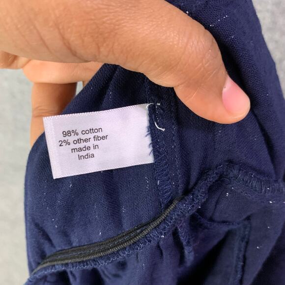 NEW $99 Lane Bryant SIZE 24 Blue Silver Striped V-Neck Sleeveless Jumpsuit - Picture 11 of 12